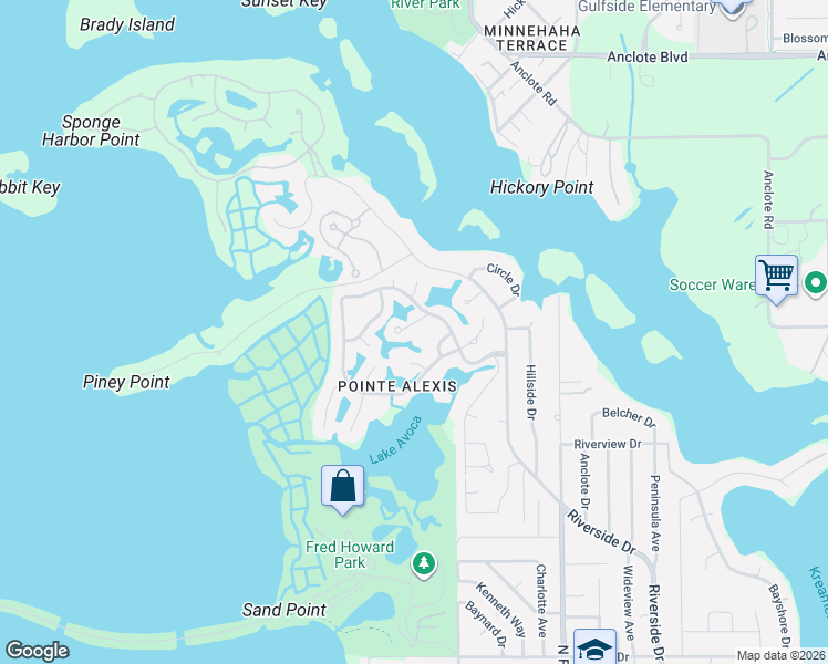 map of restaurants, bars, coffee shops, grocery stores, and more near 1012 Caravel Court in Tarpon Springs