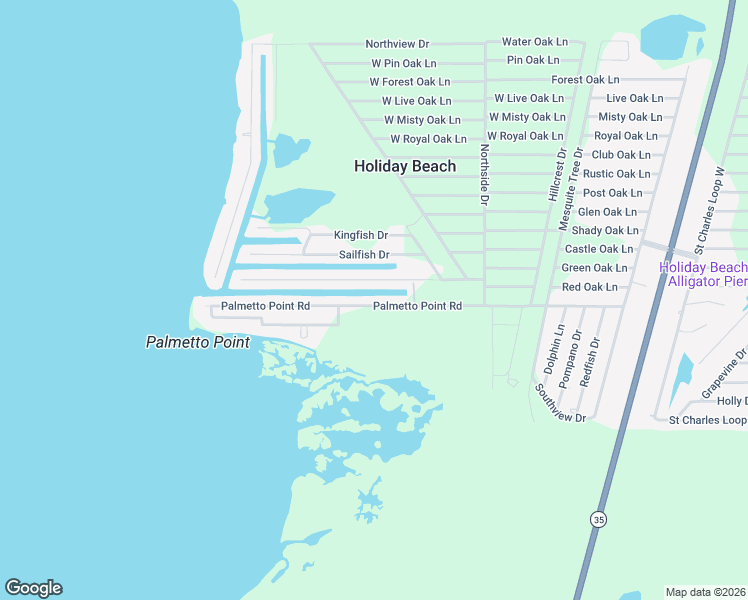 map of restaurants, bars, coffee shops, grocery stores, and more near 65 Channelview Road in Rockport