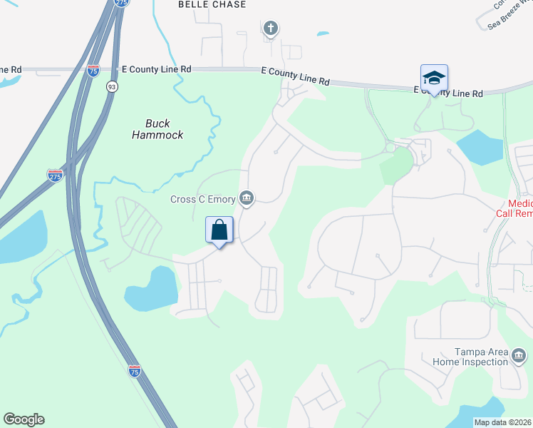 map of restaurants, bars, coffee shops, grocery stores, and more near 8131 Camella Lane in Tampa