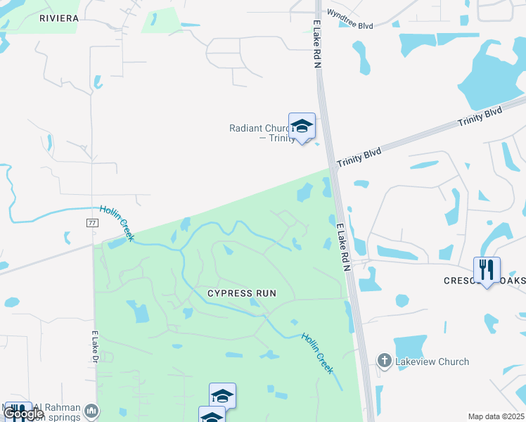 map of restaurants, bars, coffee shops, grocery stores, and more near 1208 Muirfield Court in Tarpon Springs
