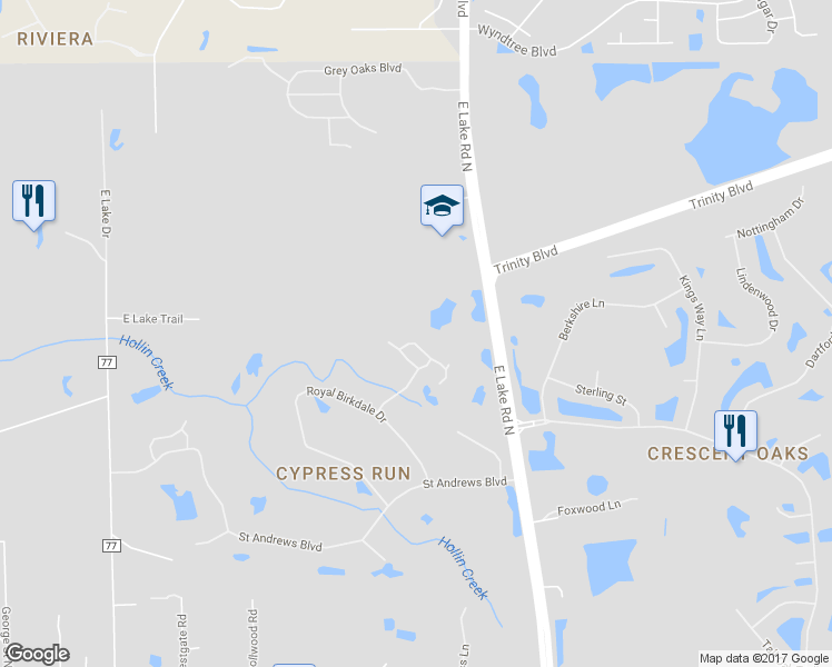 map of restaurants, bars, coffee shops, grocery stores, and more near 1109 Royal Troon Court in Tarpon Springs