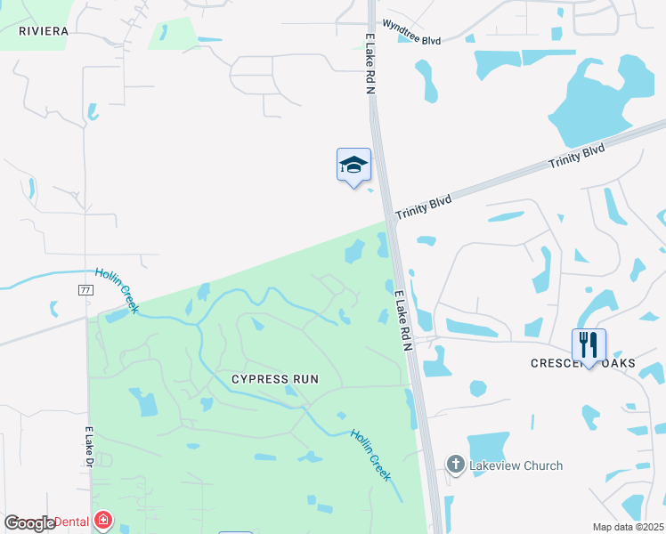 map of restaurants, bars, coffee shops, grocery stores, and more near 1109 Royal Troon Court in Tarpon Springs