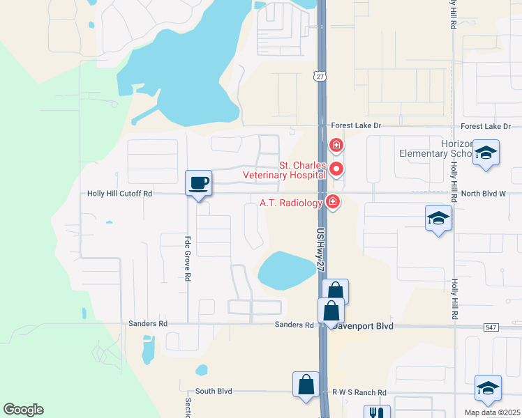 map of restaurants, bars, coffee shops, grocery stores, and more near 834 Windsor Estates Drive in Davenport