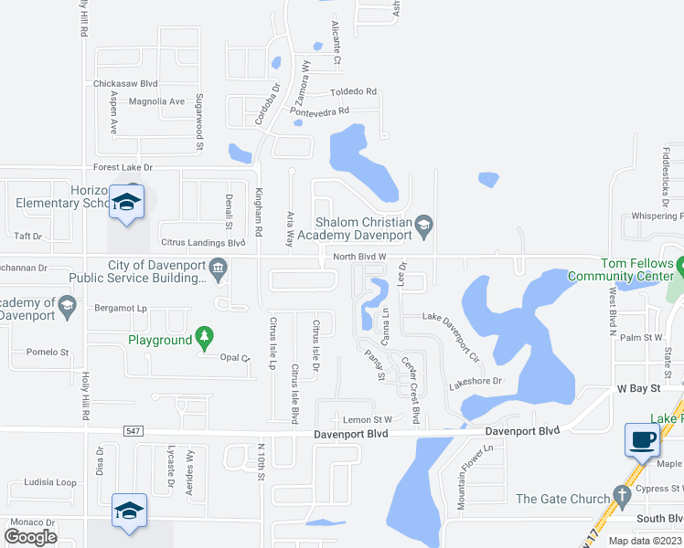 map of restaurants, bars, coffee shops, grocery stores, and more near 722 Cadiz Loop in Davenport