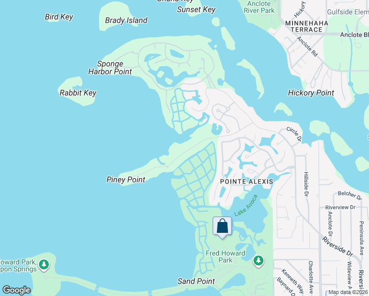 map of restaurants, bars, coffee shops, grocery stores, and more near 1628 Seabreeze Drive in Tarpon Springs