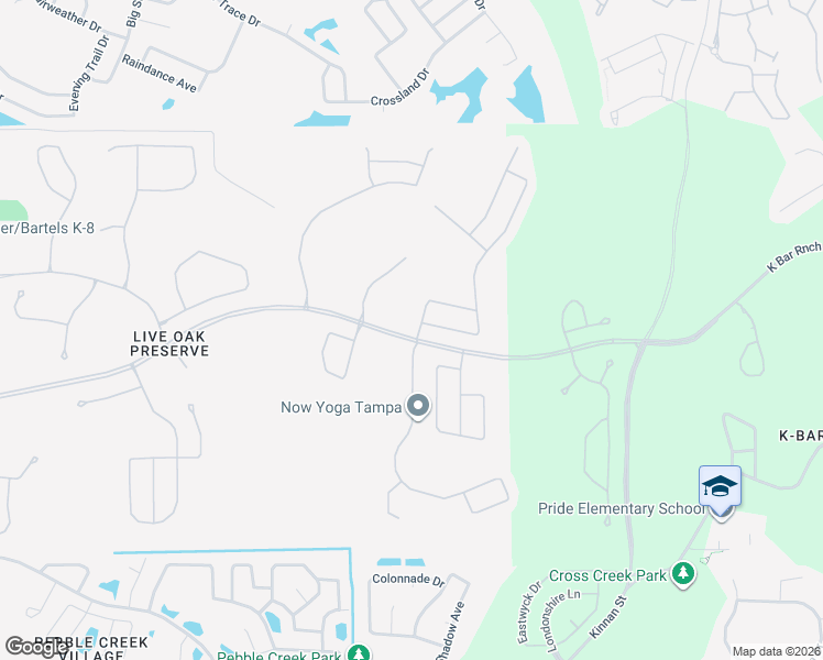 map of restaurants, bars, coffee shops, grocery stores, and more near 9602 Oak Glade Avenue in Tampa