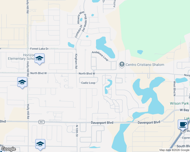 map of restaurants, bars, coffee shops, grocery stores, and more near 834 Cadiz Loop in Davenport