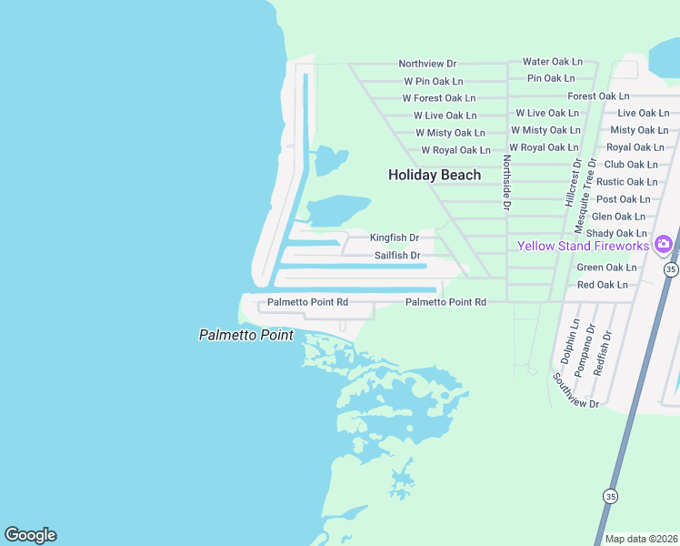 map of restaurants, bars, coffee shops, grocery stores, and more near 84 Channelview Road in Rockport