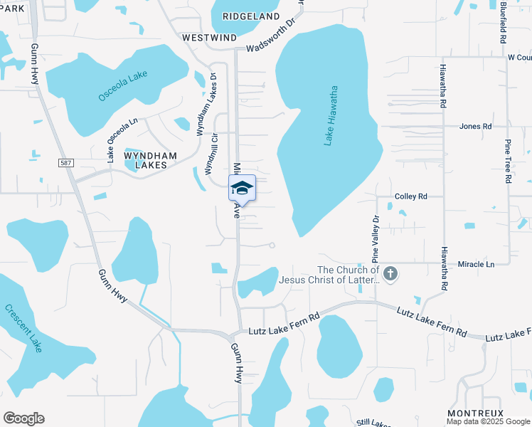 map of restaurants, bars, coffee shops, grocery stores, and more near 19521 Michigan Avenue in Odessa