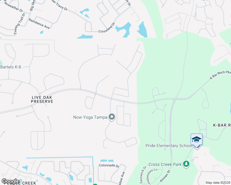 map of restaurants, bars, coffee shops, grocery stores, and more near 9602 Oak Glade Avenue in Tampa