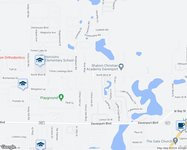 map of restaurants, bars, coffee shops, grocery stores, and more near 1018 North Bloulevard W in Davenport