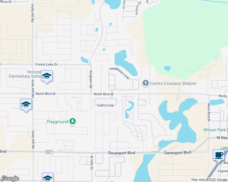map of restaurants, bars, coffee shops, grocery stores, and more near 478 Andalusia Loop in Davenport