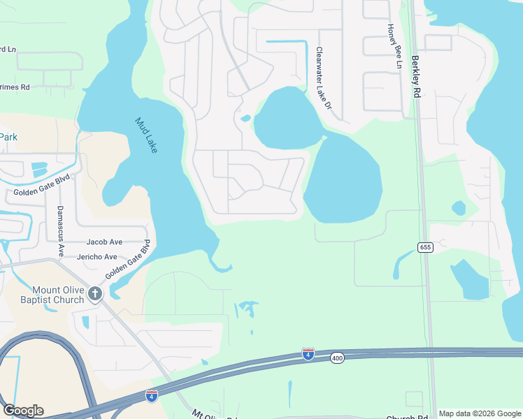 map of restaurants, bars, coffee shops, grocery stores, and more near 581 Meandering Way in Polk City
