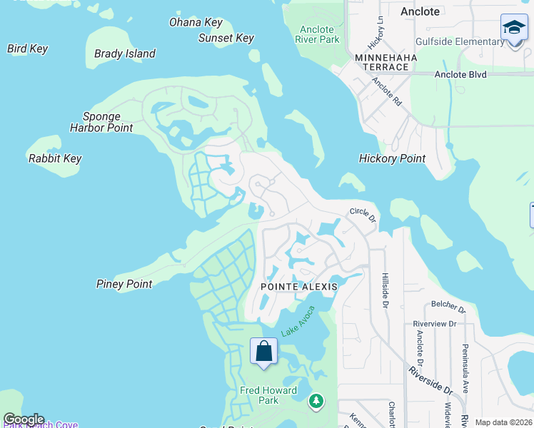 map of restaurants, bars, coffee shops, grocery stores, and more near 1515 Citrine Trail in Tarpon Springs