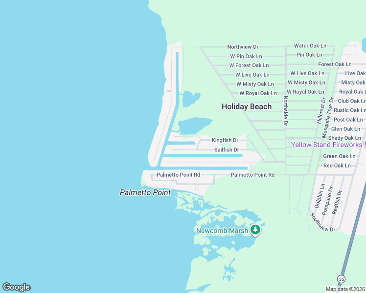 map of restaurants, bars, coffee shops, grocery stores, and more near 212 Sailfish Drive in Rockport