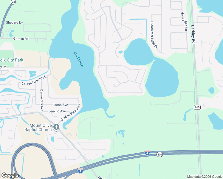 map of restaurants, bars, coffee shops, grocery stores, and more near 658 Gordon Road in Polk City