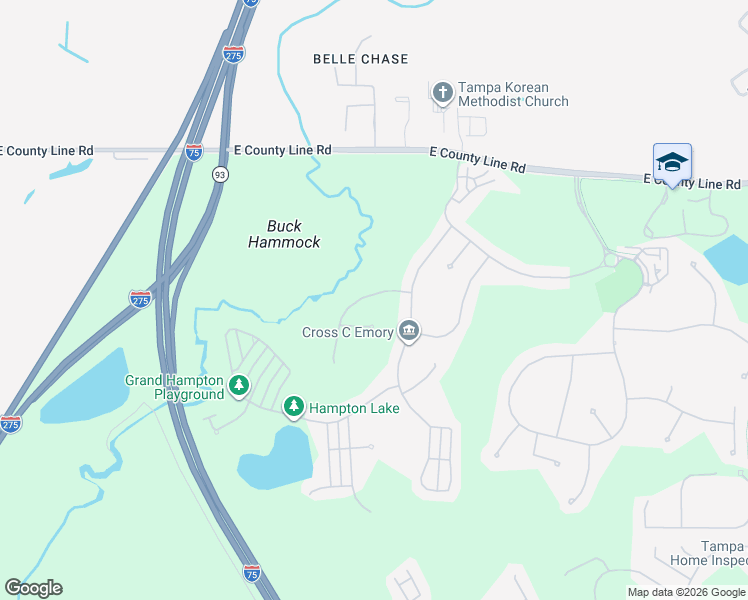 map of restaurants, bars, coffee shops, grocery stores, and more near 8115 Hampton Glen Drive in Tampa