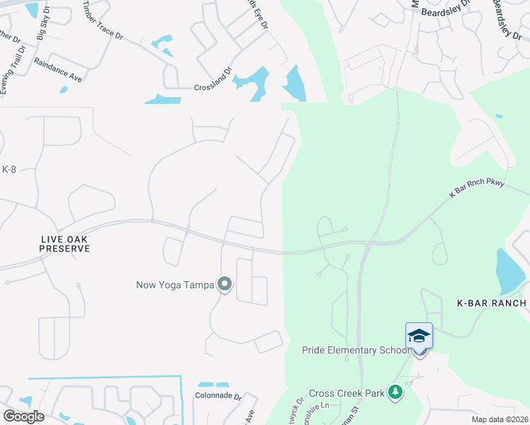 map of restaurants, bars, coffee shops, grocery stores, and more near 20307 Autumn Fern Avenue in Tampa