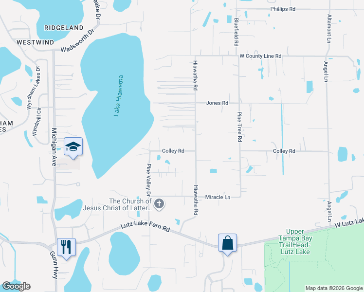 map of restaurants, bars, coffee shops, grocery stores, and more near 7707 Colley Road in Odessa
