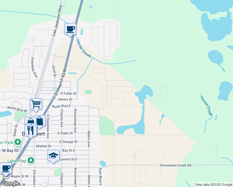 map of restaurants, bars, coffee shops, grocery stores, and more near 620 North Boulevard in Davenport