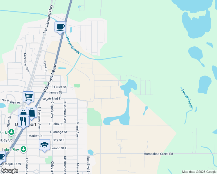 map of restaurants, bars, coffee shops, grocery stores, and more near North Boulevard in Davenport