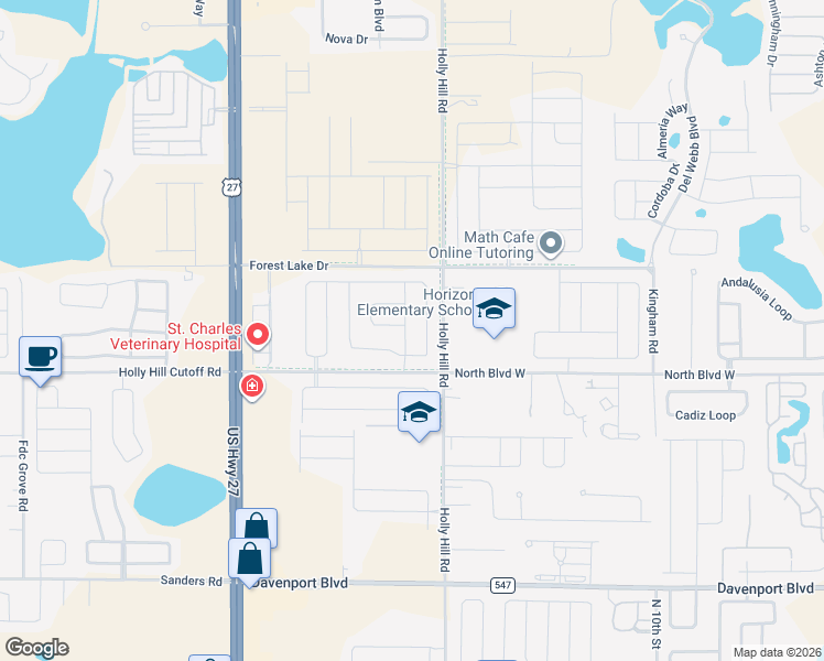 map of restaurants, bars, coffee shops, grocery stores, and more near 510 Taft Drive in Davenport