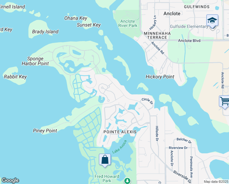 map of restaurants, bars, coffee shops, grocery stores, and more near 1543 Ember Lane in Tarpon Springs