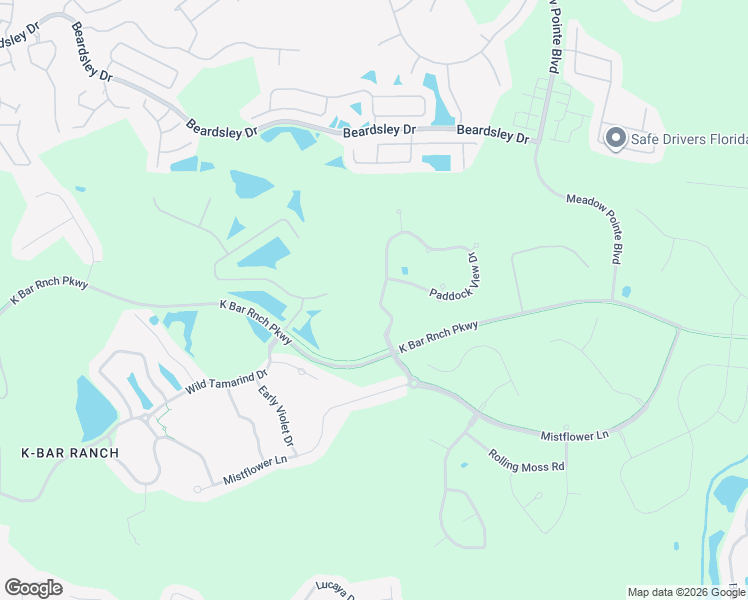 map of restaurants, bars, coffee shops, grocery stores, and more near 19322 Paddock View Drive in Tampa