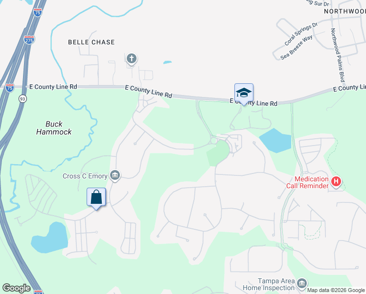 map of restaurants, bars, coffee shops, grocery stores, and more near 8256 Dunham Station Drive in Tampa