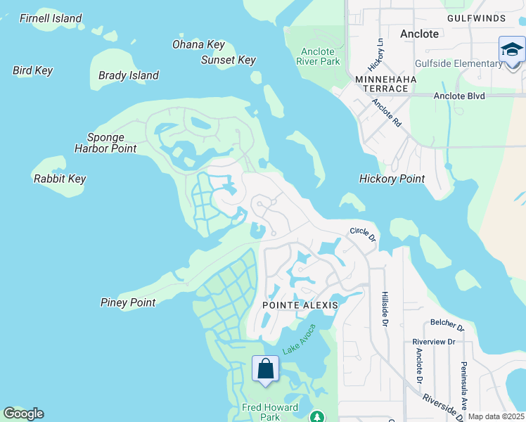 map of restaurants, bars, coffee shops, grocery stores, and more near 1602 Kismet Court in Tarpon Springs