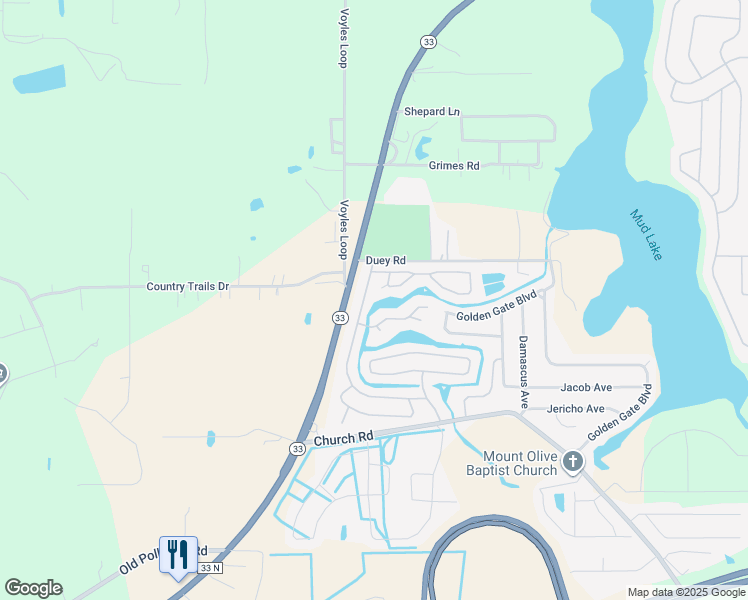 map of restaurants, bars, coffee shops, grocery stores, and more near 4932 Shore Line Drive in Polk City