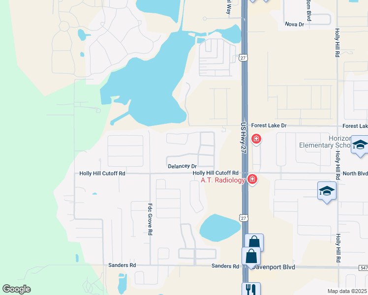 map of restaurants, bars, coffee shops, grocery stores, and more near 1040 Lake Charles Drive in Davenport