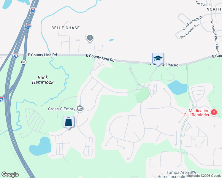 map of restaurants, bars, coffee shops, grocery stores, and more near 8238 Dunham Station Drive in Tampa