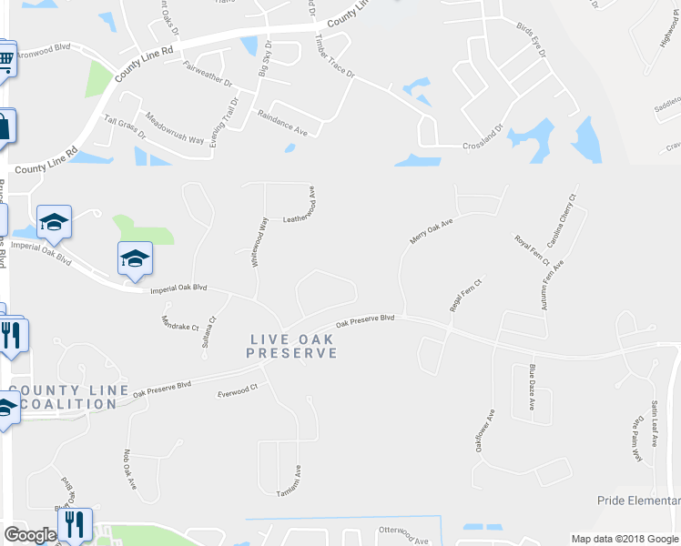 map of restaurants, bars, coffee shops, grocery stores, and more near 20643 Longleaf Pine Avenue in Tampa