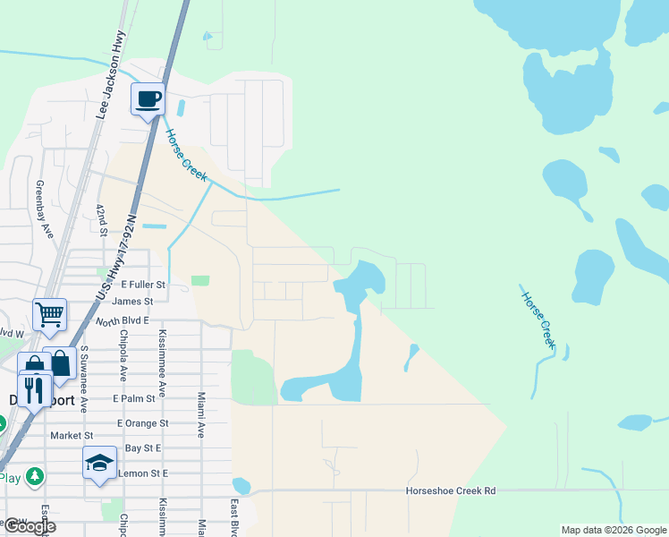 map of restaurants, bars, coffee shops, grocery stores, and more near 820 East Boulevard in Davenport