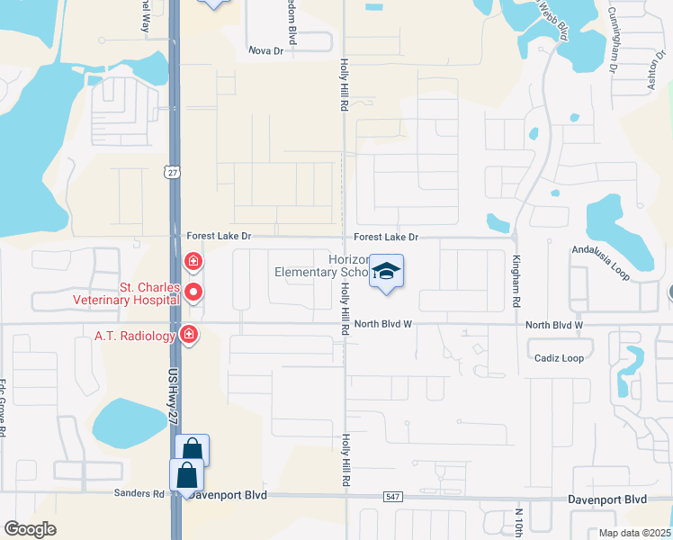 map of restaurants, bars, coffee shops, grocery stores, and more near 510 Taft Drive in Davenport