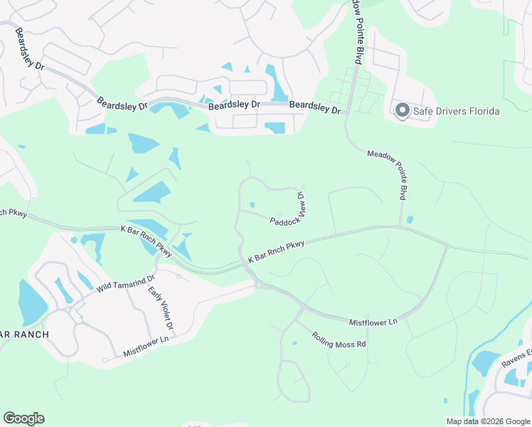 map of restaurants, bars, coffee shops, grocery stores, and more near 19485 Paddock View Drive in Tampa