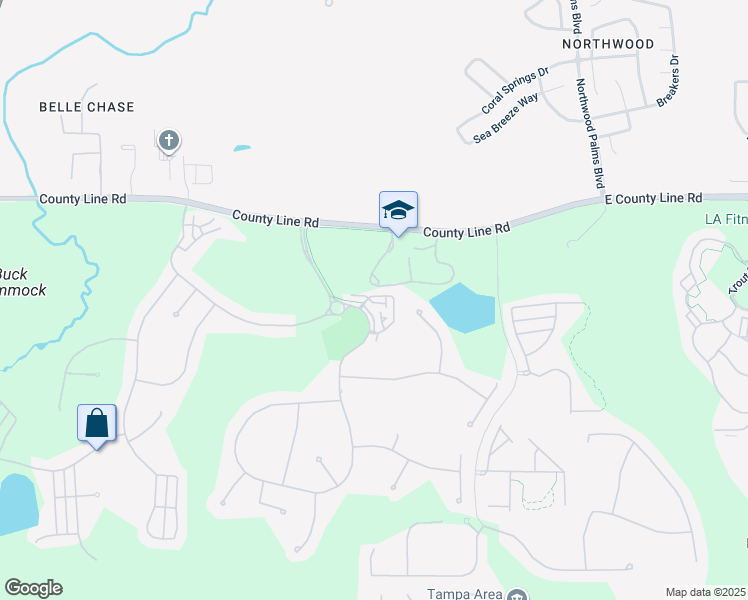 map of restaurants, bars, coffee shops, grocery stores, and more near 8305 Manor Club Circle in Tampa