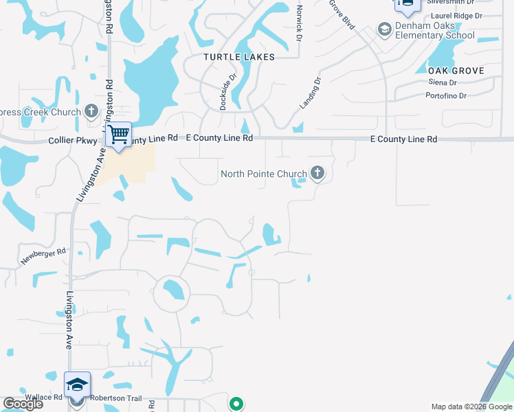 map of restaurants, bars, coffee shops, grocery stores, and more near 19713 Wild Water Cove in Lutz