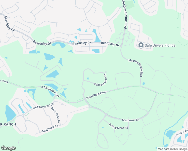 map of restaurants, bars, coffee shops, grocery stores, and more near 19419 Paddock View Drive in Tampa