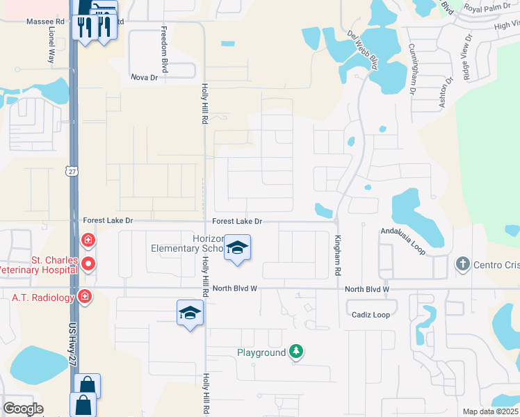 map of restaurants, bars, coffee shops, grocery stores, and more near 1201-1599 Forest Lake Drive in Davenport