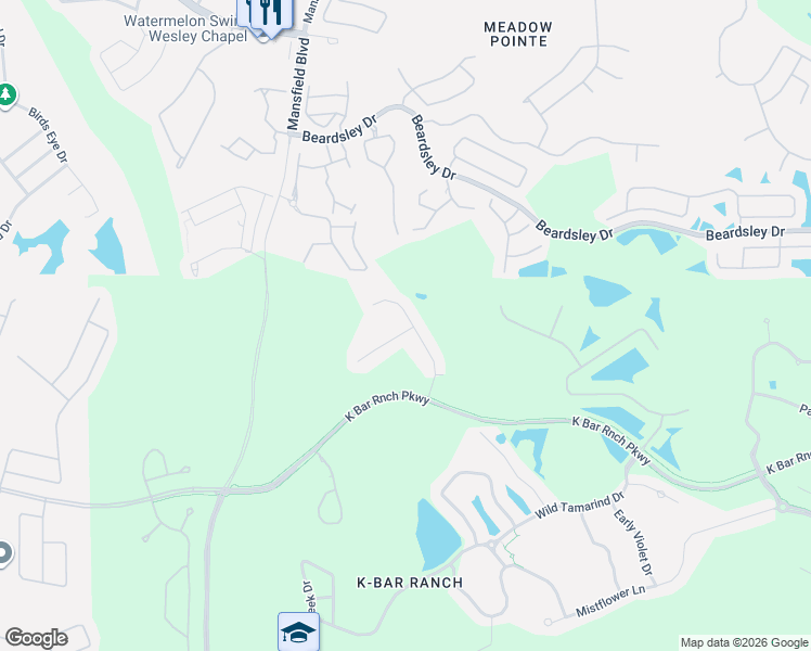 map of restaurants, bars, coffee shops, grocery stores, and more near 19445 Redwood Point Drive in Tampa