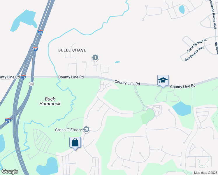 map of restaurants, bars, coffee shops, grocery stores, and more near 20533 Grand Vista Lane in Tampa