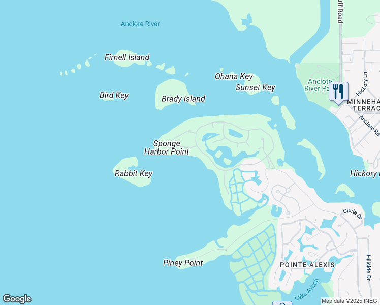 map of restaurants, bars, coffee shops, grocery stores, and more near 2041 Harbour Watch Circle in Tarpon Springs