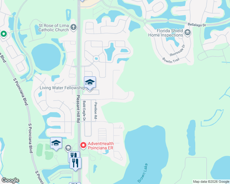 map of restaurants, bars, coffee shops, grocery stores, and more near 4109 Cannon Court in Kissimmee