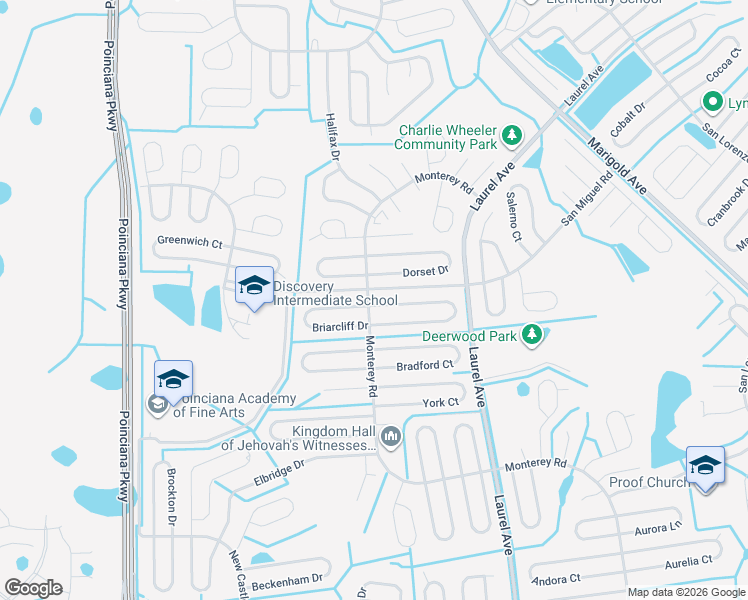 map of restaurants, bars, coffee shops, grocery stores, and more near 70 Bolton Ct in Kissimmee