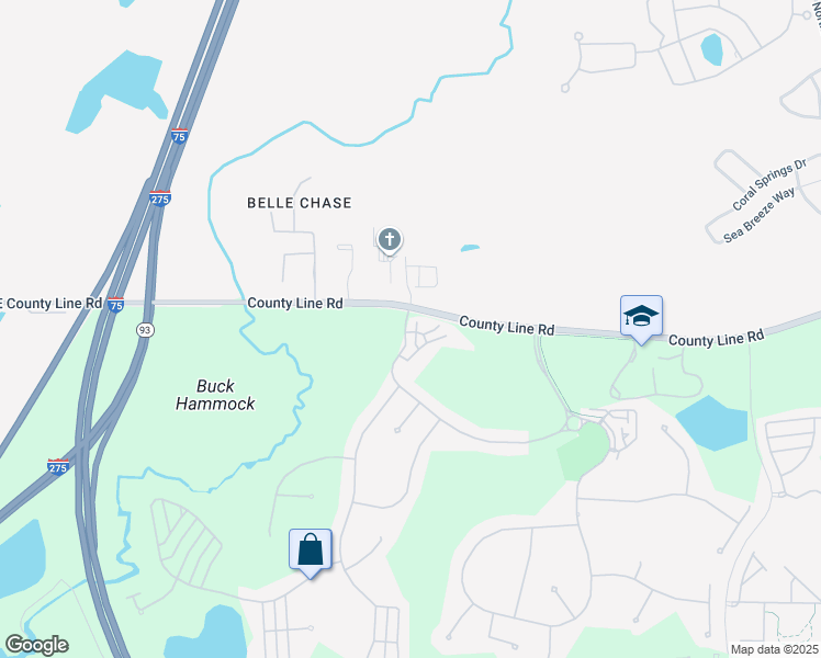 map of restaurants, bars, coffee shops, grocery stores, and more near 8108 Hampton View Lane in Tampa