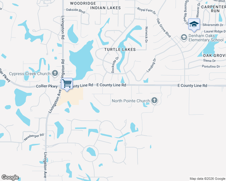 map of restaurants, bars, coffee shops, grocery stores, and more near 3188 Brown Brocket Lane in Lutz