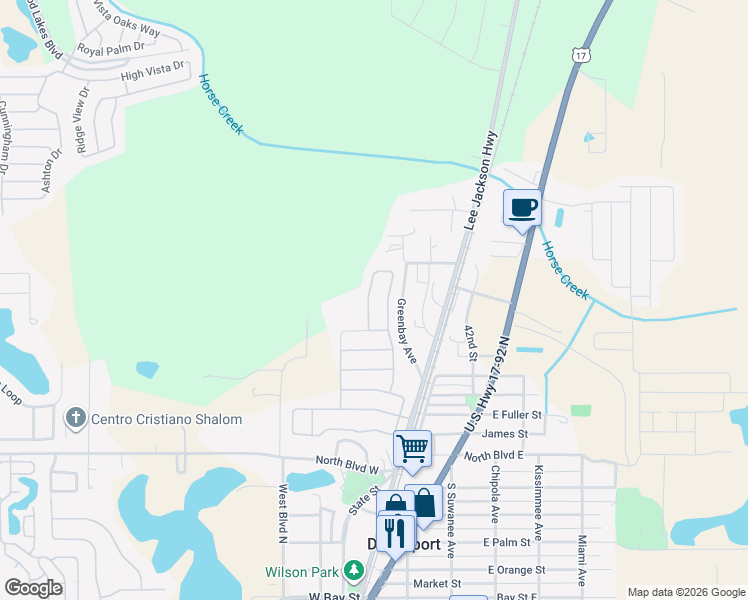 map of restaurants, bars, coffee shops, grocery stores, and more near 230 Greenbay Avenue in Davenport