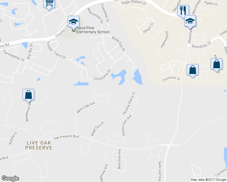 map of restaurants, bars, coffee shops, grocery stores, and more near 20341 Merry Oak Avenue in Tampa